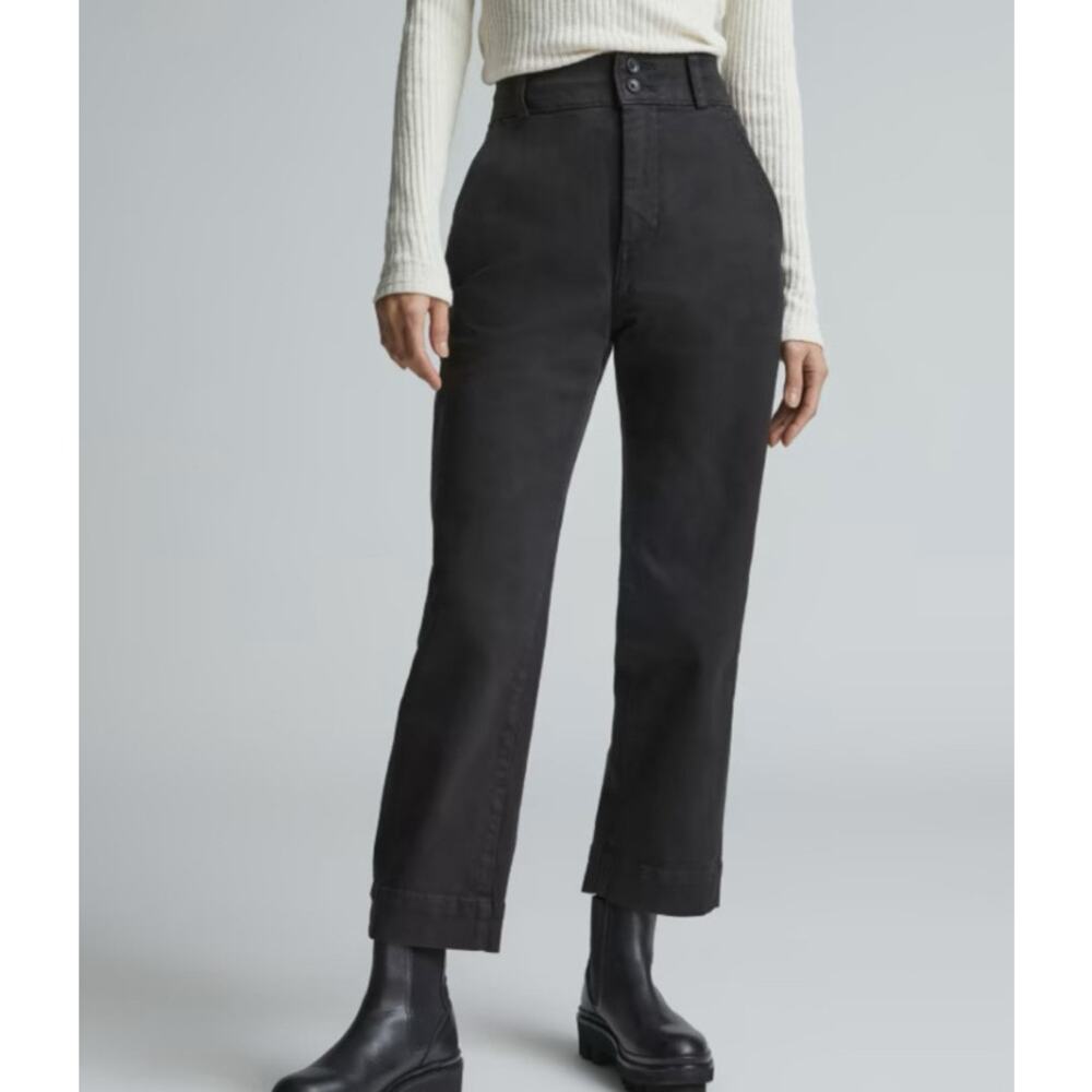 Everlane The Organic Straight-Leg Pant Black Size 16